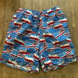 Boys’ Vineyard Vines printed patriotic swim shorts L